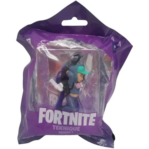 Fortnite Teknique 3"Action Figure Series 1 Backpack Clip Collectible Toy - Picture 1 of 5